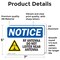 Signmission Radiation & Laser Sign, 5 in H x 7 in W, Vinyl Decal, Rectangle OS-2PACK-NS-D-57-L-18104 - alternate 6